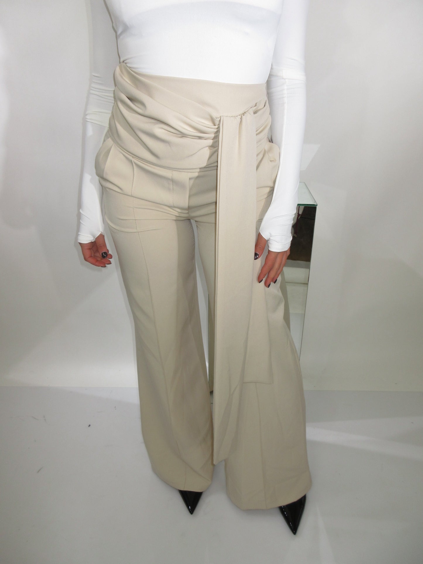Pantalone Morgana beige