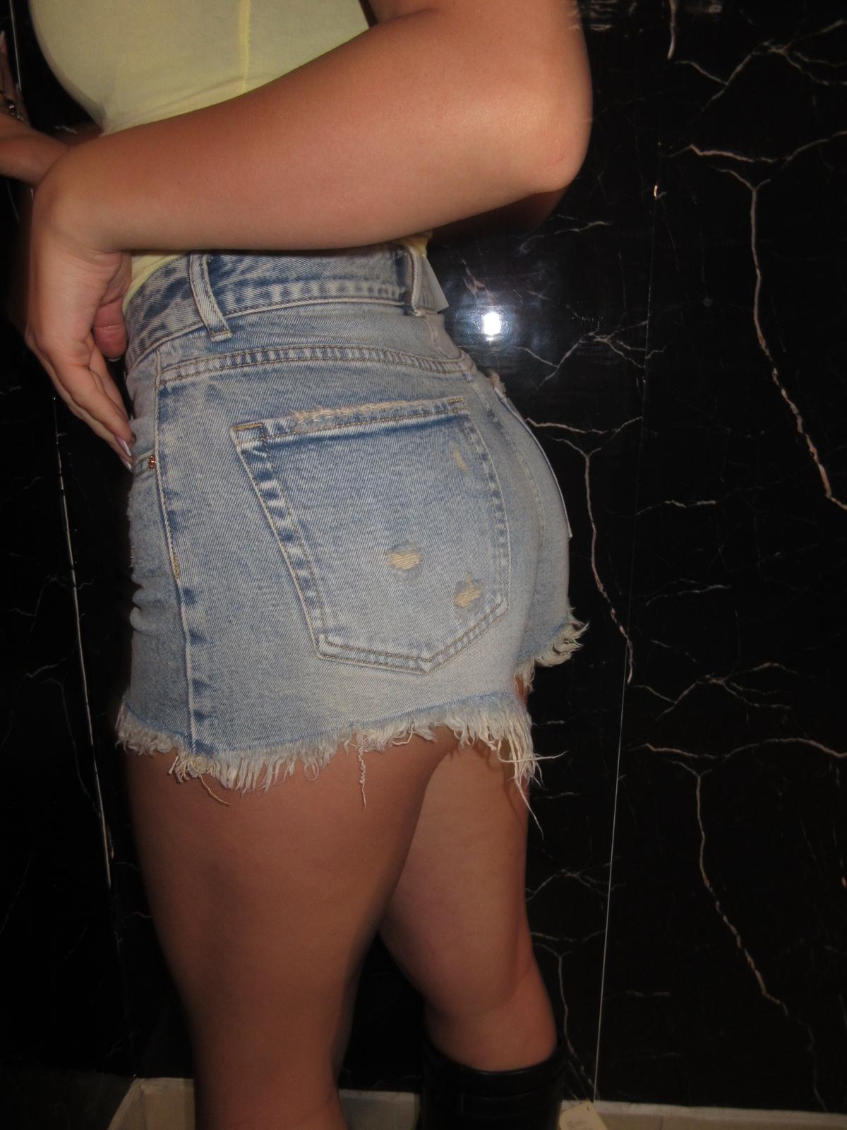 Short denim frange