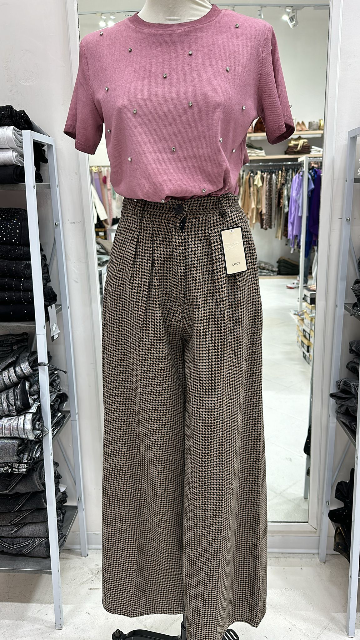 Pantalone quadretti L
