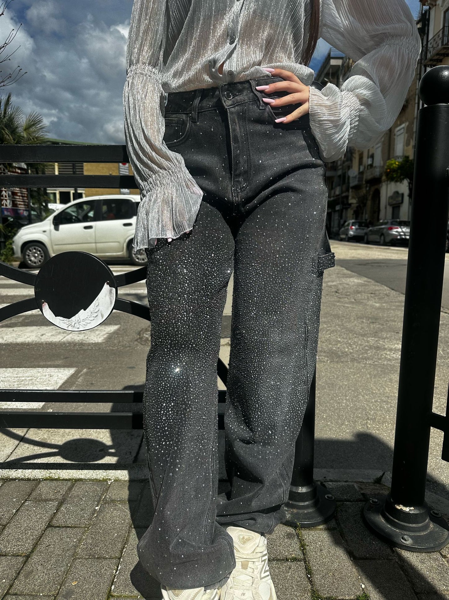 Jeans carpenter shine grigio