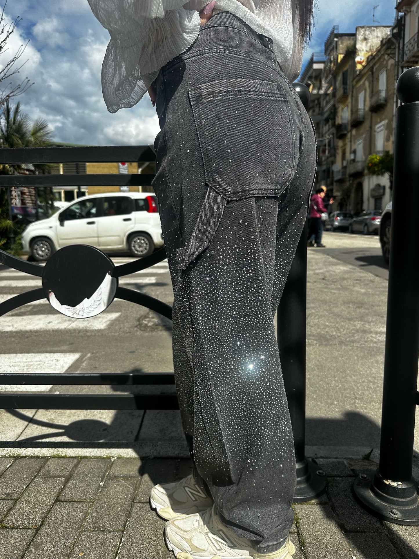 Jeans carpenter shine grigio