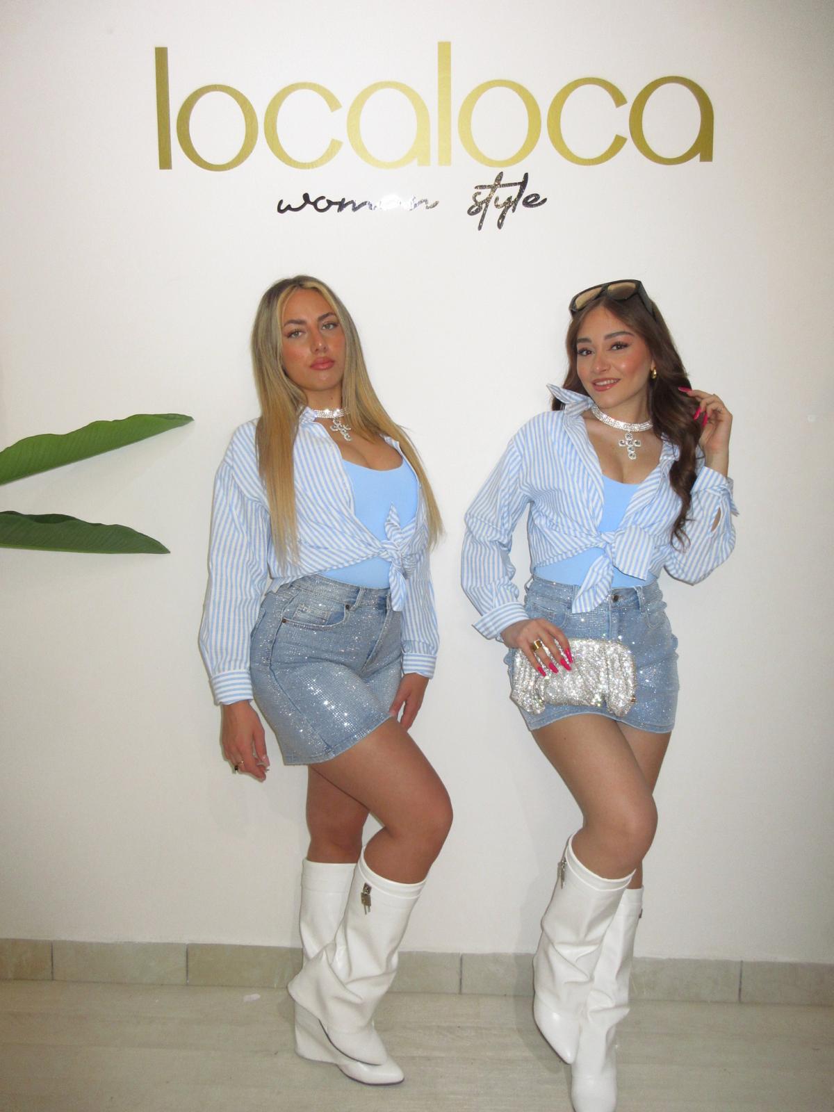 Camicia righe celeste