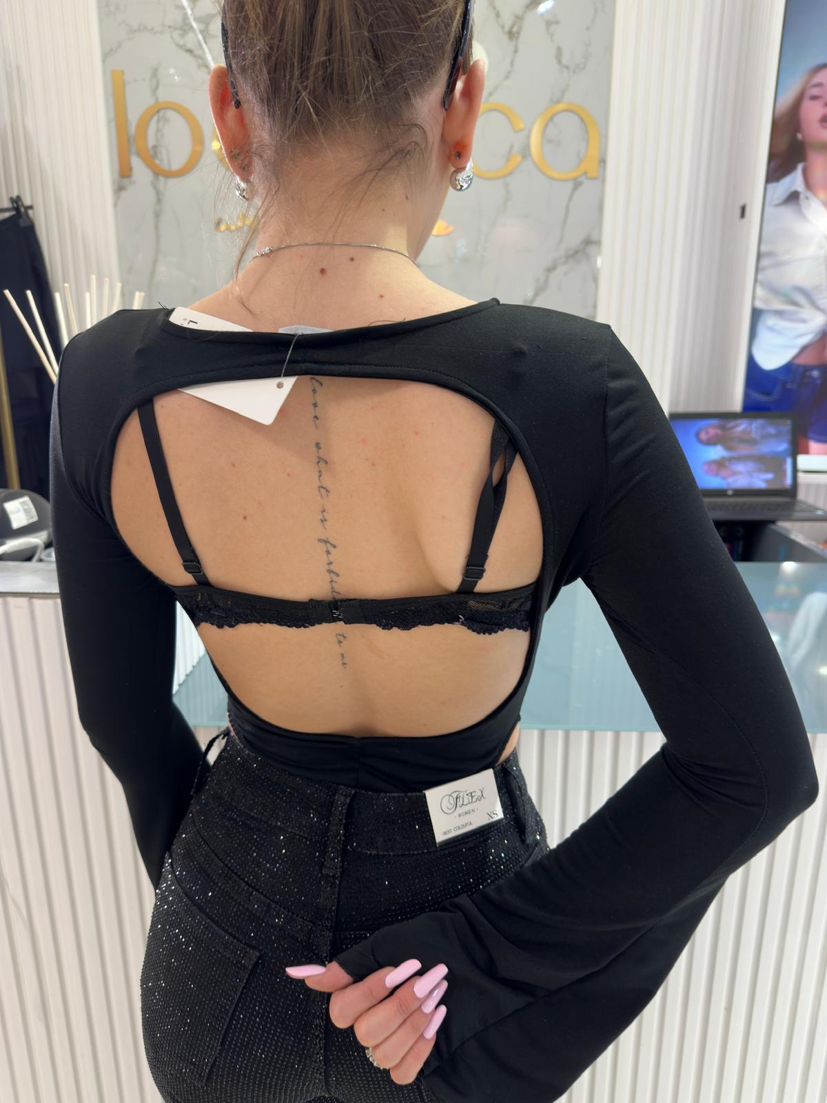 Body scollo schiena nero