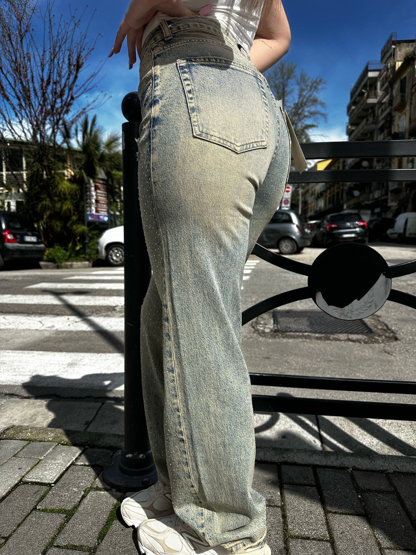 Jeans denim vintage shine