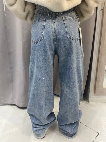 Jeans shine lav. chiaro
