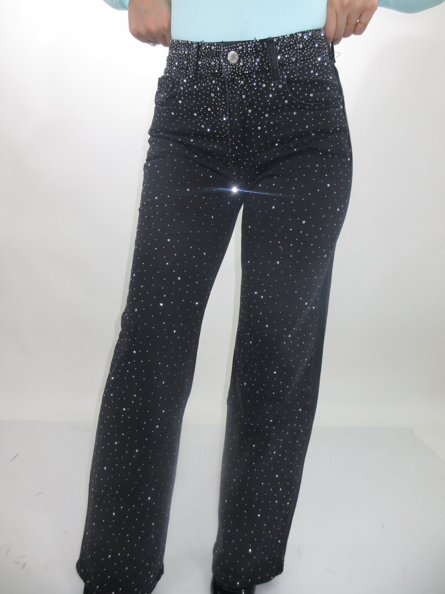 Jeans brillantini nero 3368