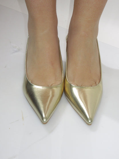 Décolleté slingback dorato 5cm