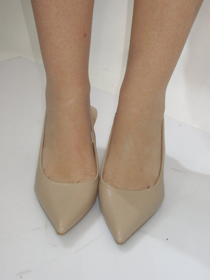 Décolleté slingback nude 7 cm