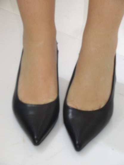 Décolleté slingback nero 5cm