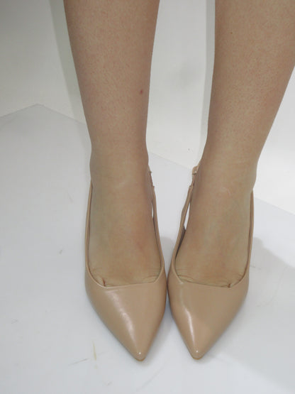 Décolleté slingback nude 5 cm