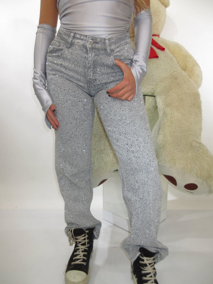 Jeans grigio glitter 3636