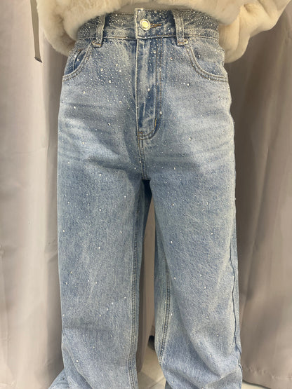 Jeans shine lav. chiaro