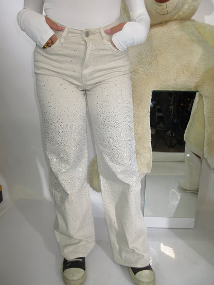 Jeans shine beige 3009