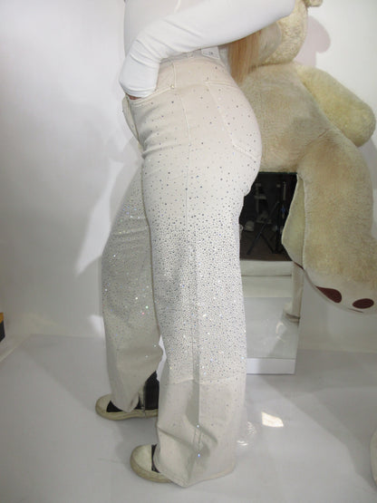 Jeans shine beige 3009