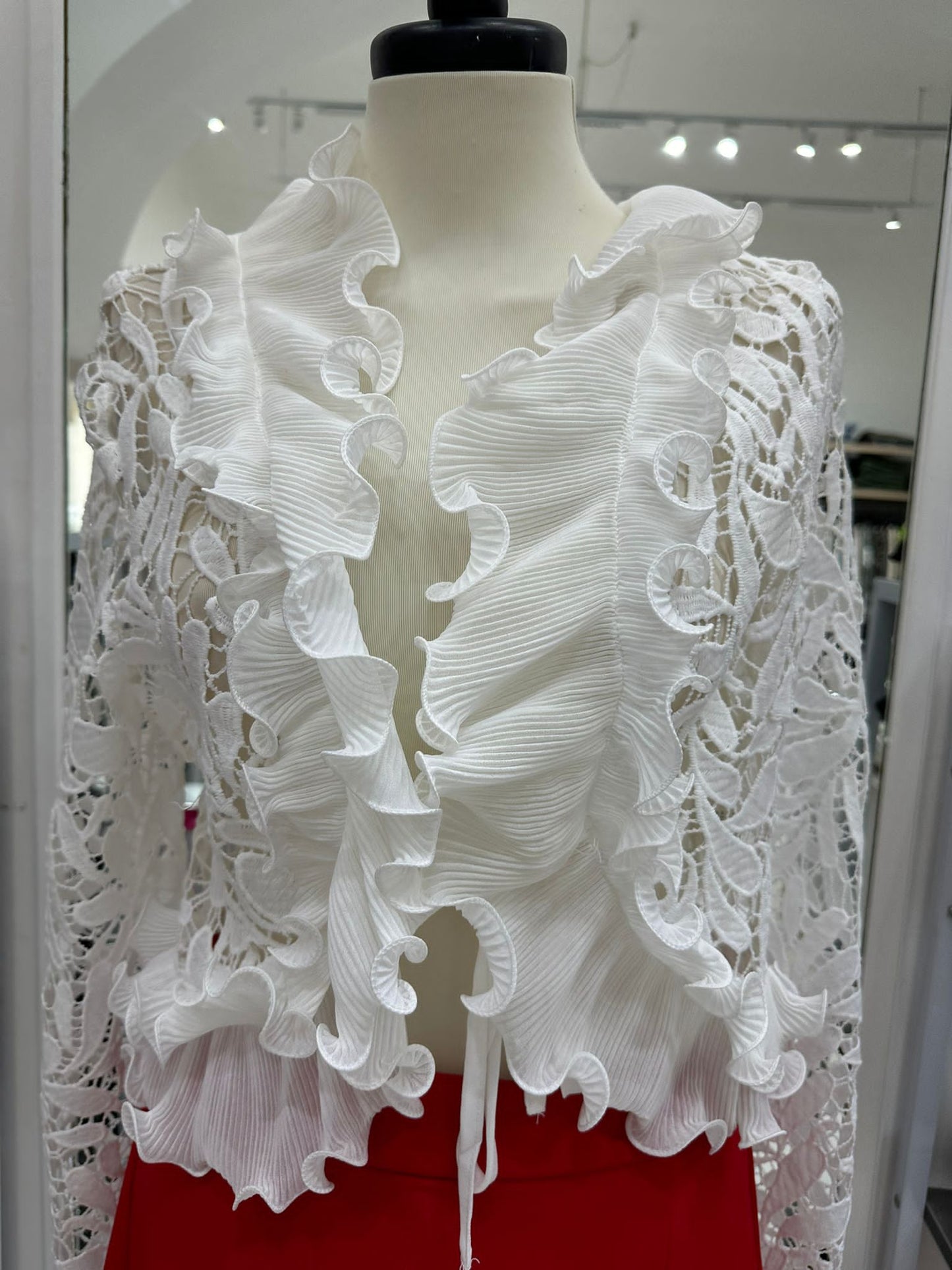 Camicia bianca macrame