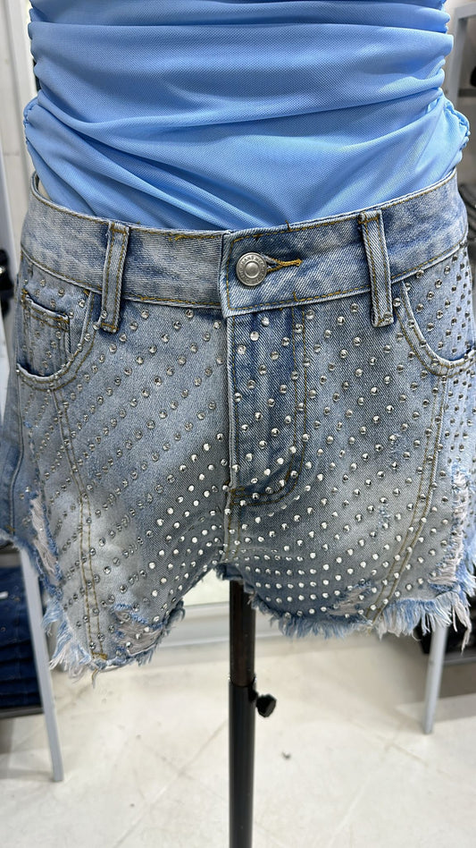 Short denim brillantini tg L