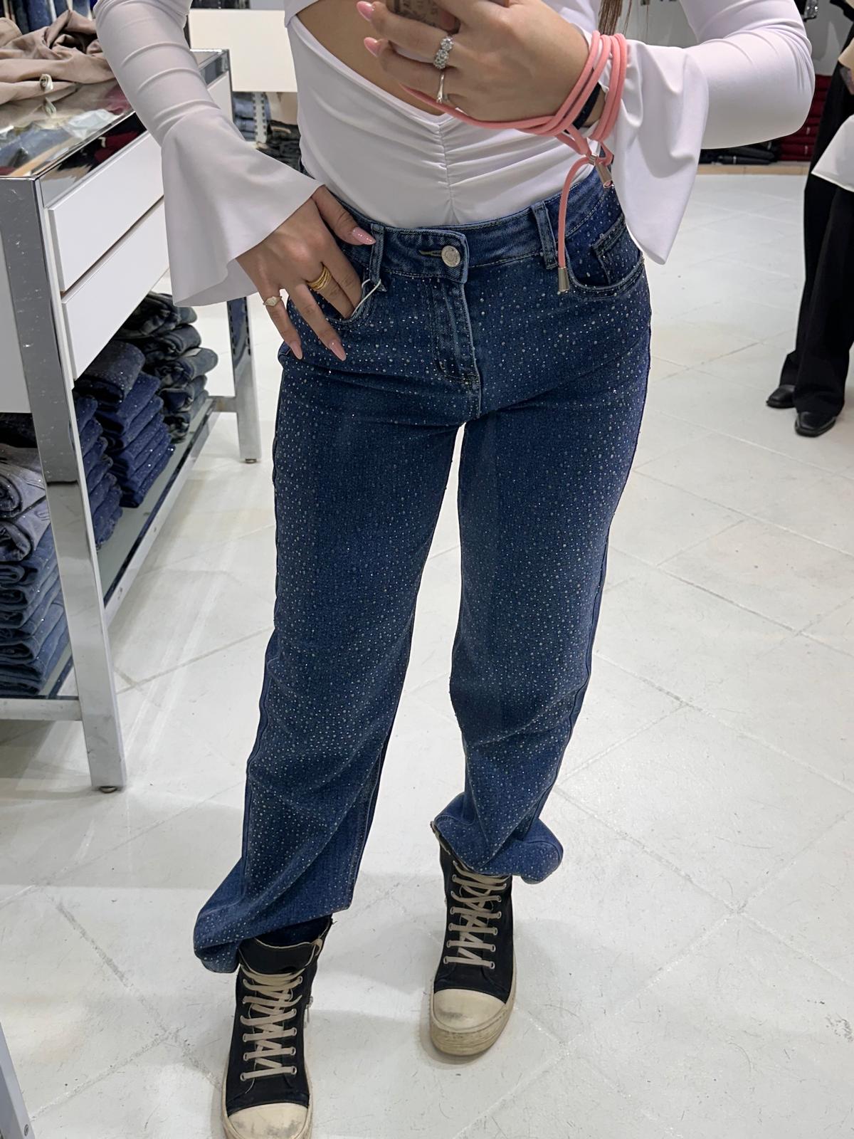 Jeans blu brillantini 231