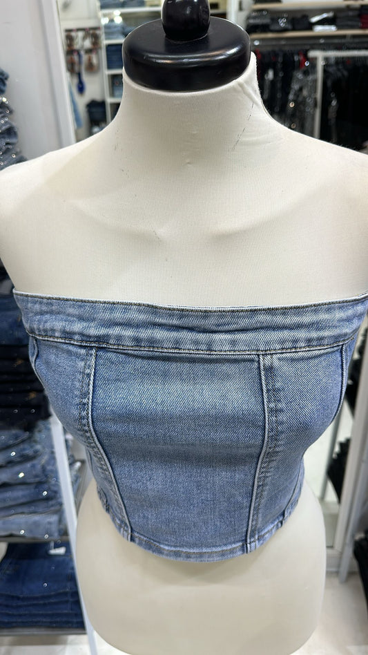 Top denim balconcino