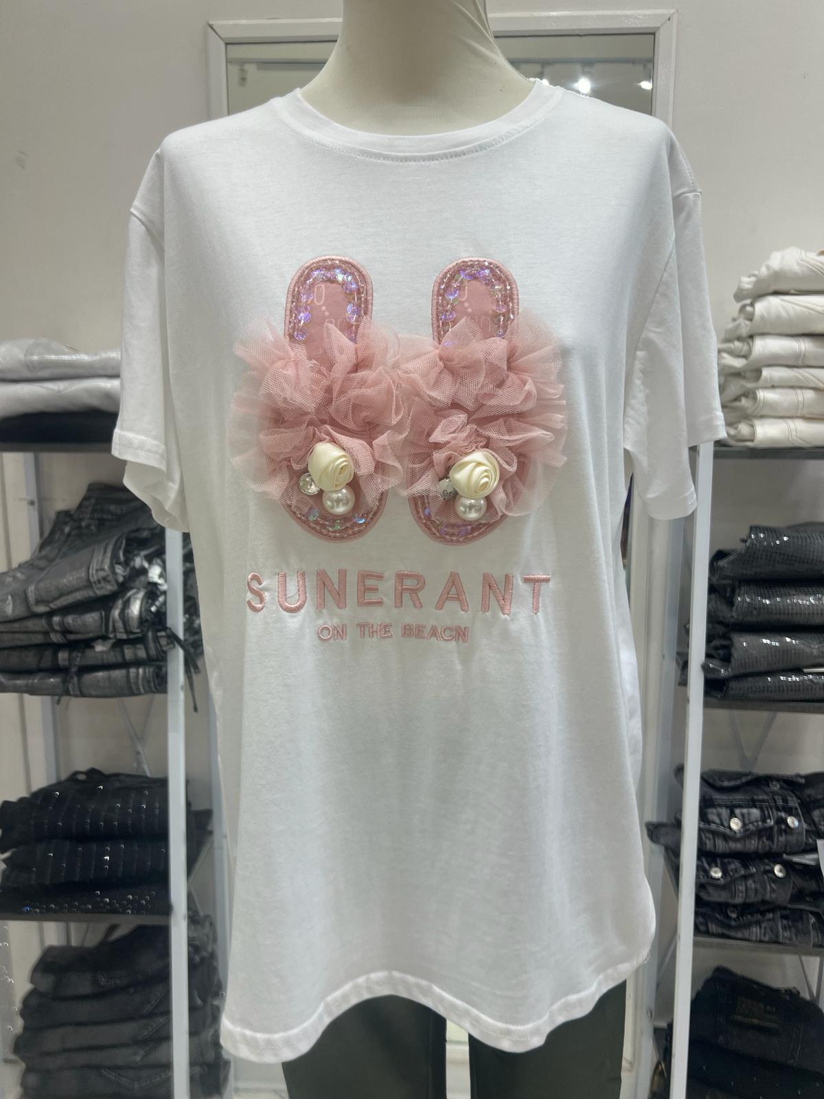 T-shirt con tulle