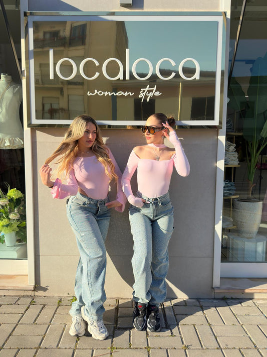 Body scollo schiena rosa