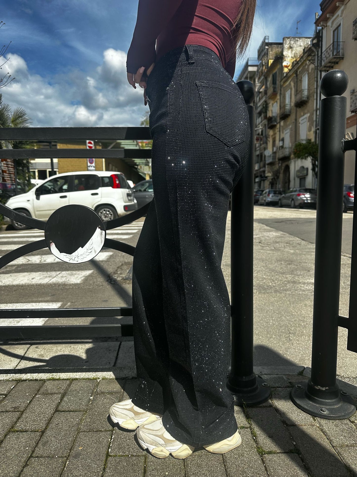 Jeans nero glitter