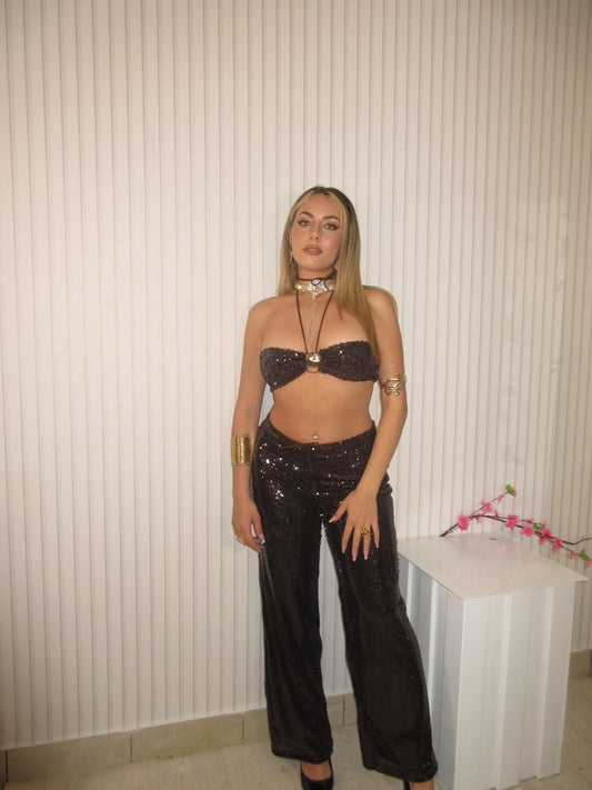 Coordinato Calypso marrone